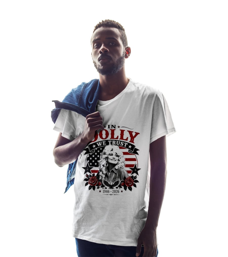 In Dolly We Trust 1946 2026 Stars And Stripes Roses T-Shirt