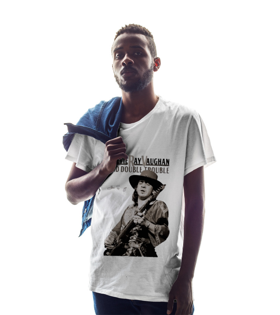 Stevie Ray Vaughan And Double Trouble Live Performance Image T-Shirt