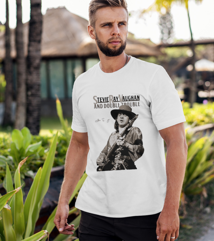 Stevie Ray Vaughan And Double Trouble Live Performance Image T-Shirt