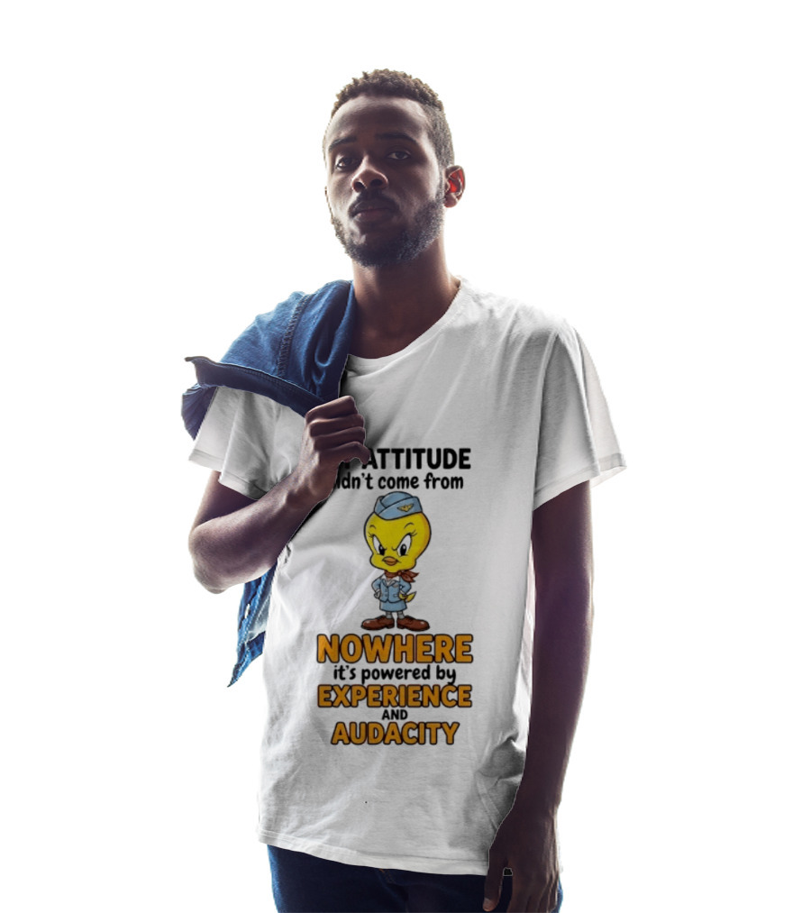 Tweety Bird My Attitude Didn't Come From Nowhere Powered By Experience And Audacity T-Shirt