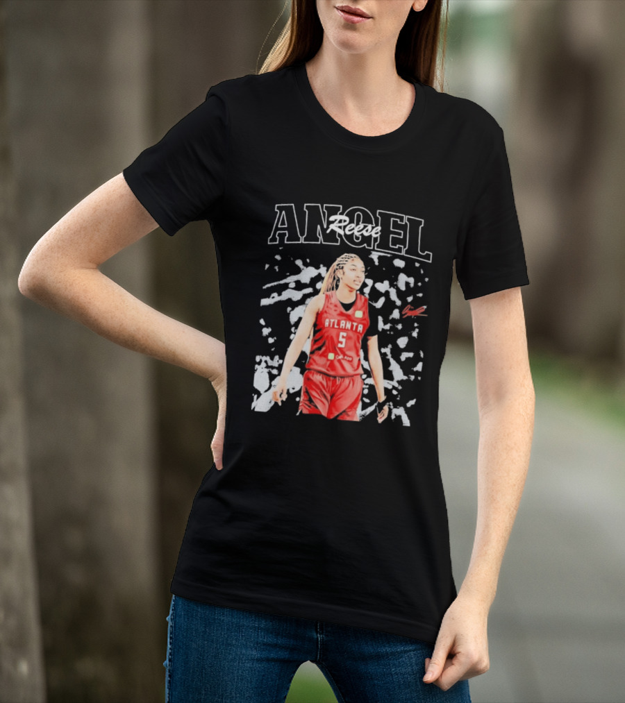 Angel Reese Atlanta No. 5 Basketball Star Burst T-Shirt
