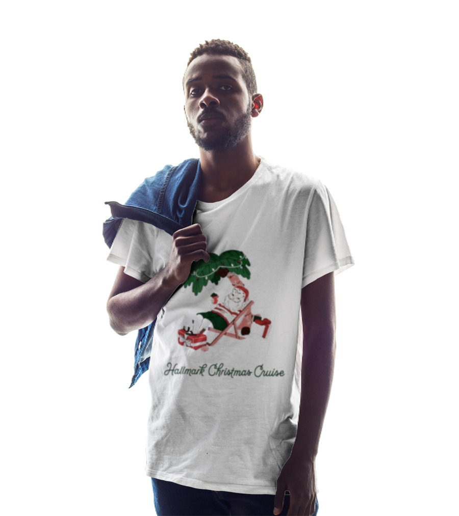 Hallmark Christmas Cruise Store Beach Santa 2026 Holiday Collection T-Shirt