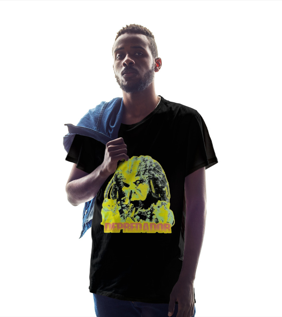 Depredador Predator Sci Fi With Kittens And Stars T-Shirt