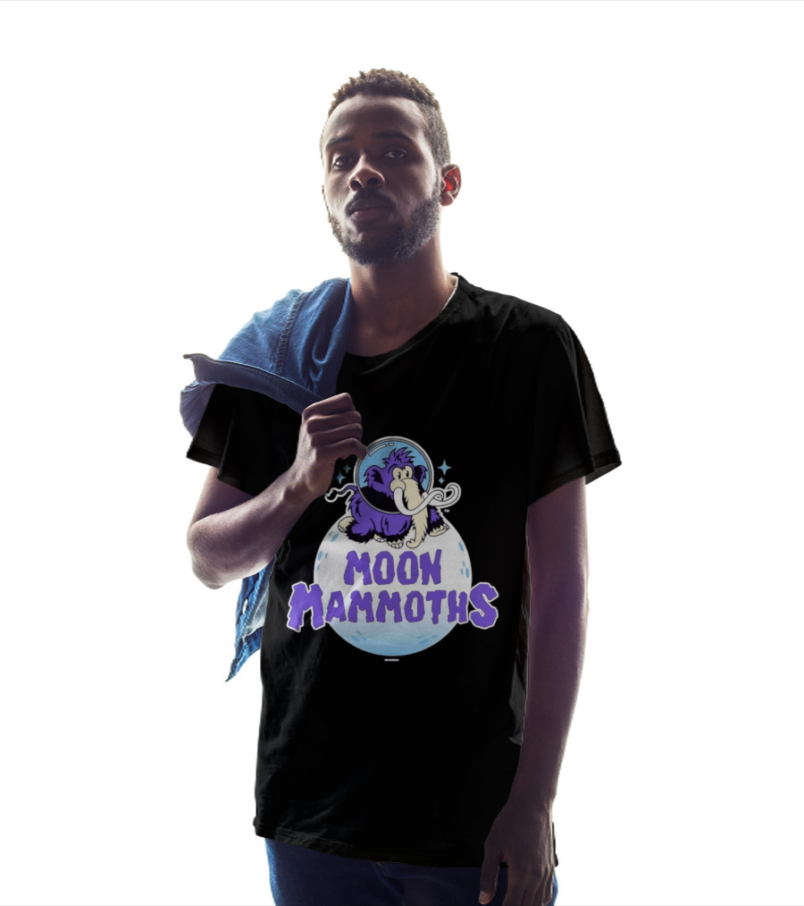 Moon Mammoths Purple Space Elephant Creature Astronaut T-Shirt