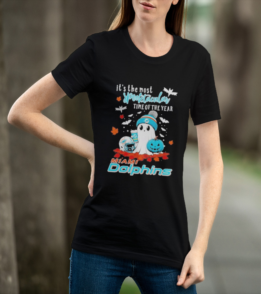 Miami Dolphins Halloween 2026 Most Spooktacular Time Of The Year T-Shirt