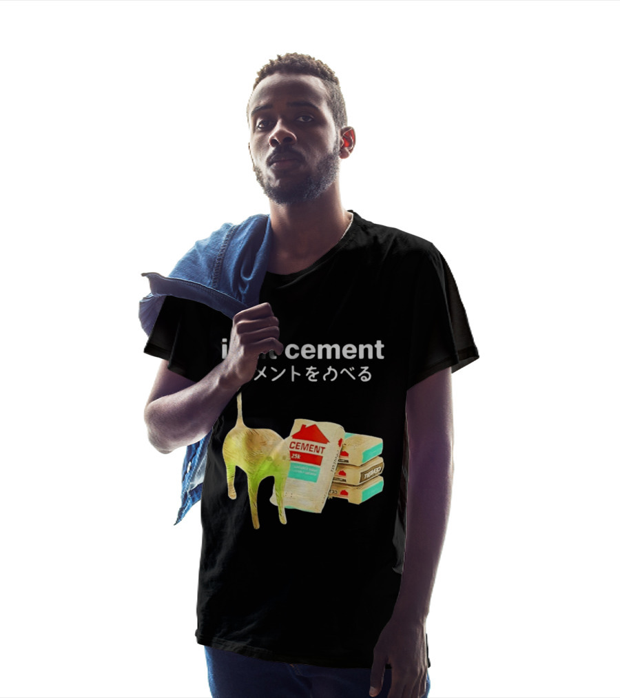 I Eat Cement Cat Meme Cursed T-Shirt