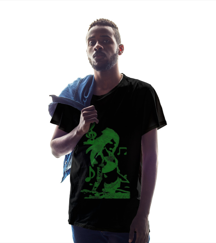 6Arelyhuman Store Digital Dancer Binary Musical Vibe T-Shirt