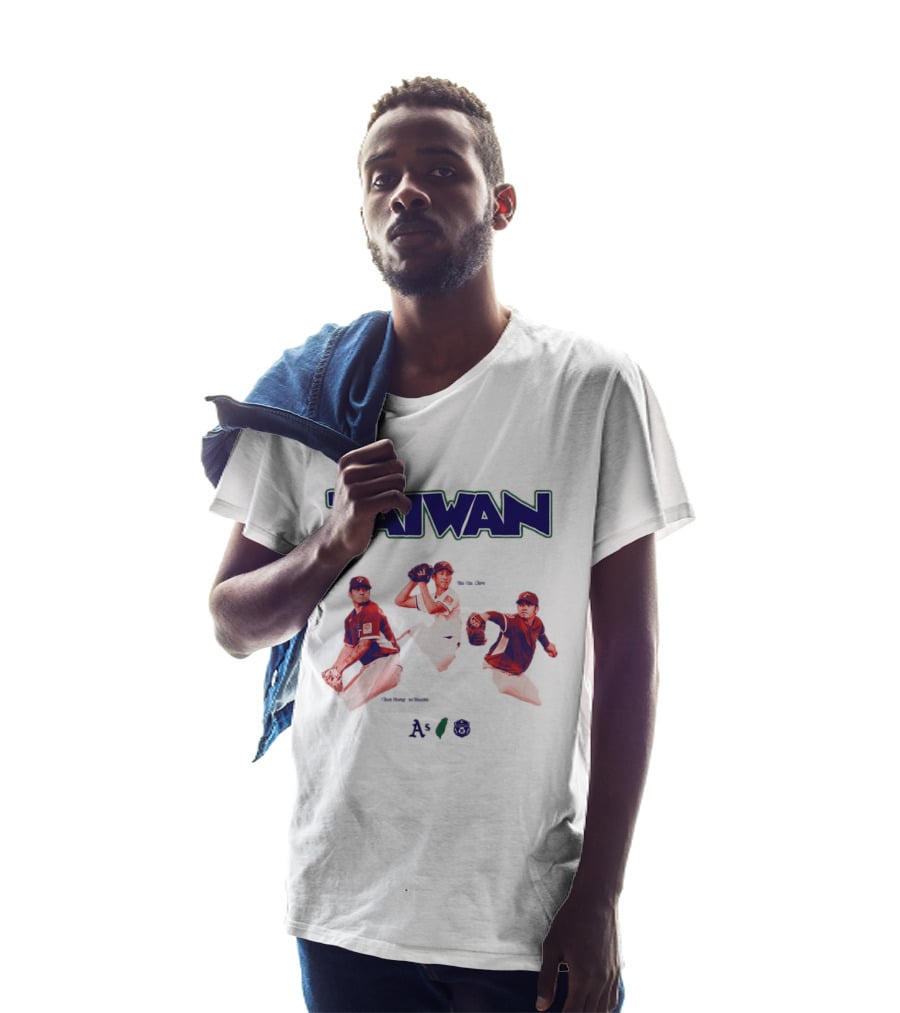 Taiwan Baseball Players Heritage With Taiwan Athletics And Baseball Federation Logos T-Shirt