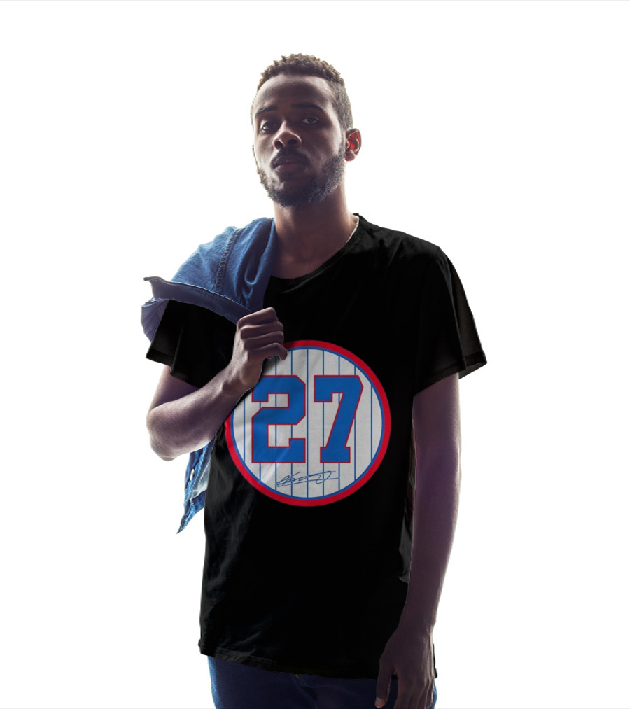 Vladimir Guerrero Number 27 Montreal Expos Team Signed Jersey Patch T-Shirt