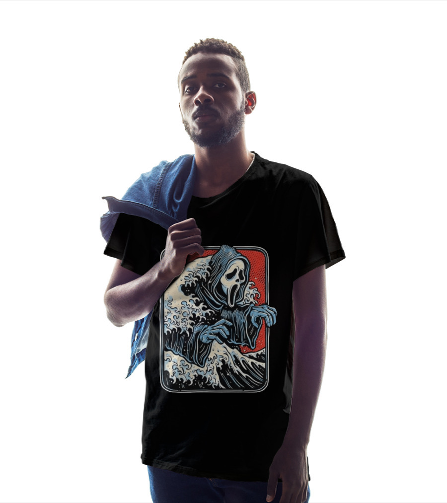 Ghostface The Great Wave Halftone Scream T-Shirt