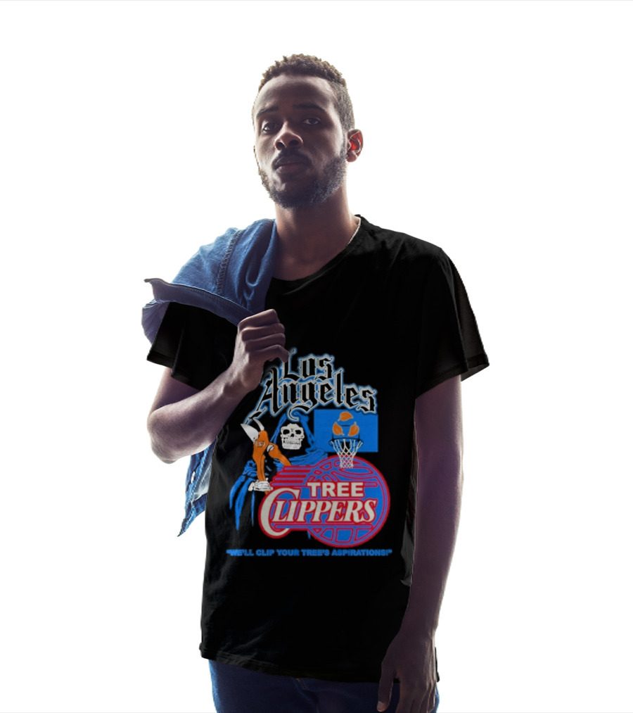 Los Angeles Tree Clippers Grim Reaper Basketball We'll Clip Your Tree's Aspirations T-Shirt