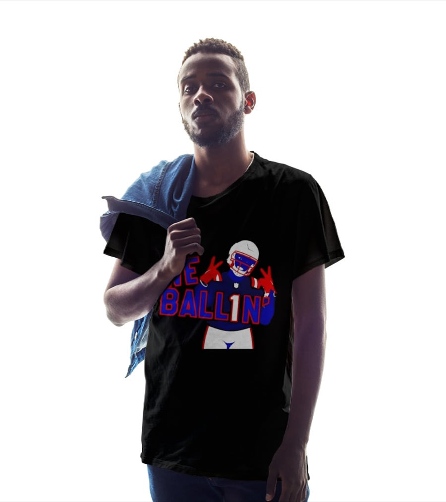 New England Patriots We Ballin Number 1 Football T-Shirt