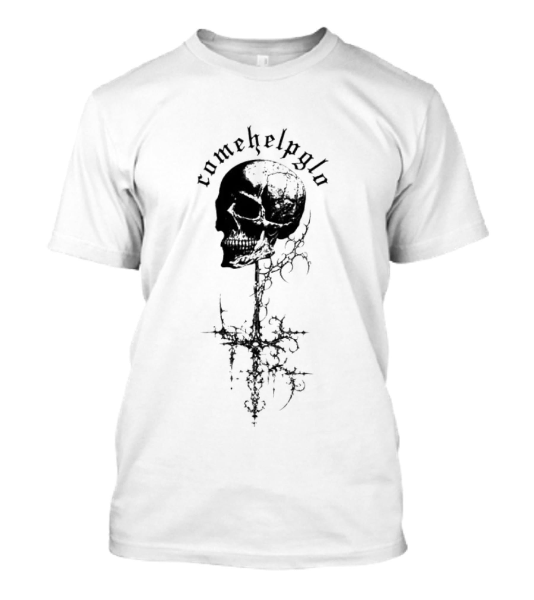 Comehelpglo Gothic Skull Tour T-Shirt