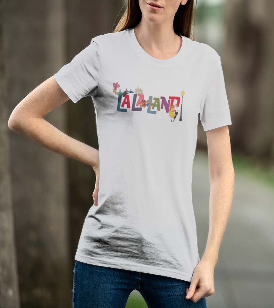 Lionsgate Store Colorful La La Land Ladies Dancing Movie T-Shirt
