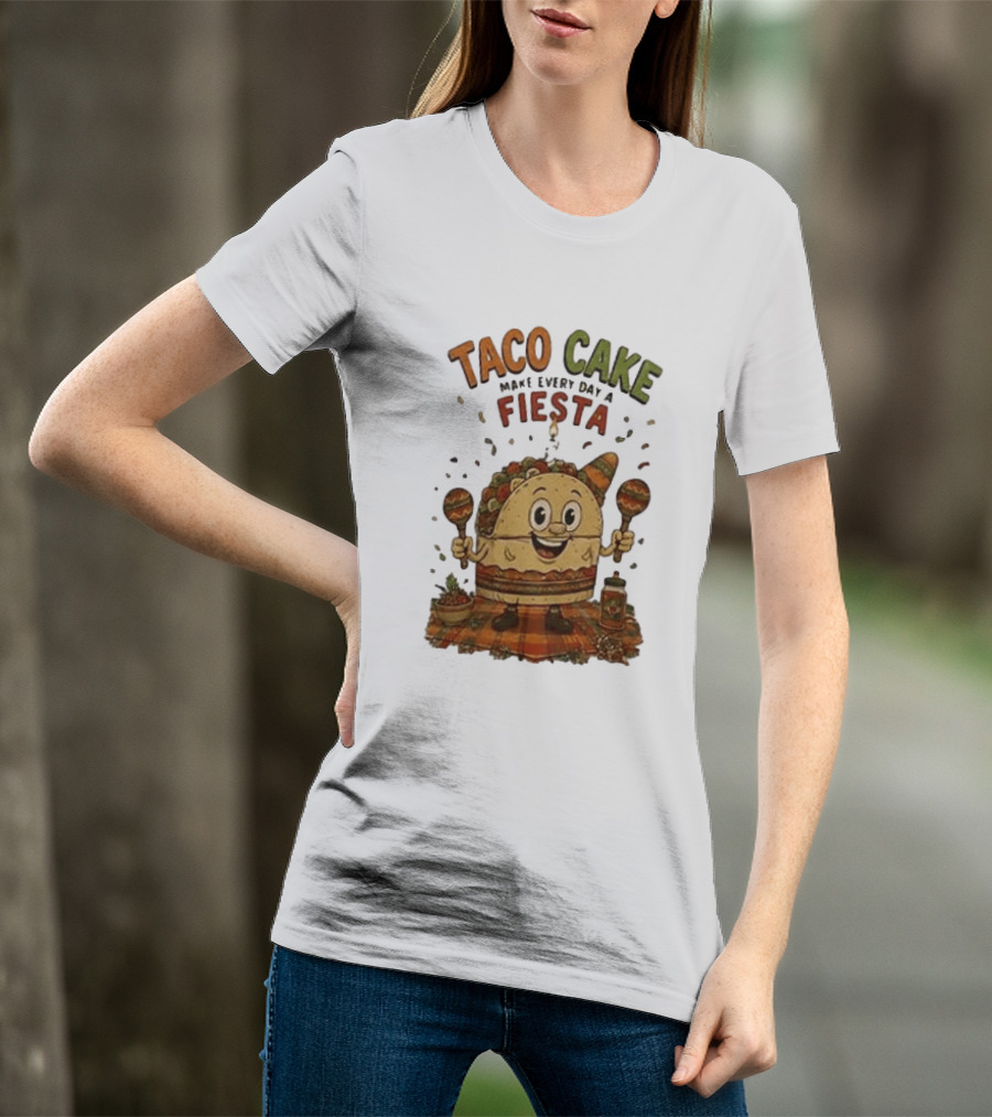 Taco Cake Maraca Party Make Every Day A Fiesta T-Shirt