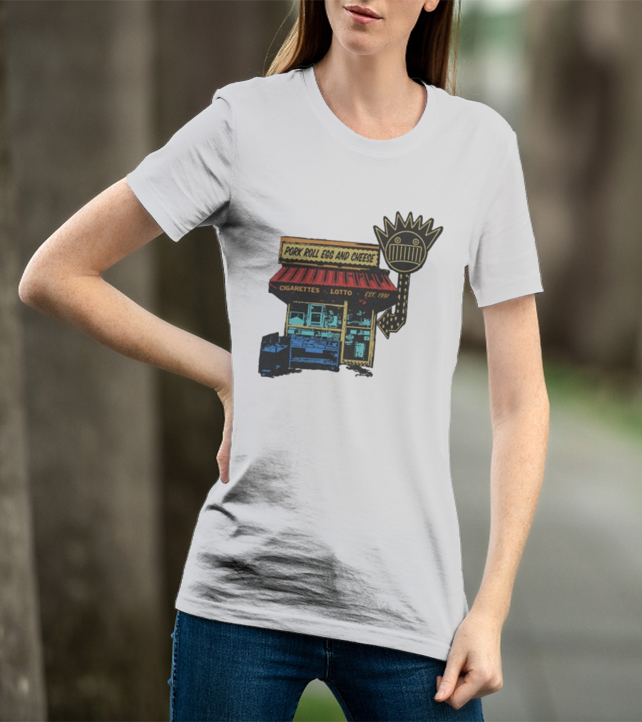 Ween Pork Roll Egg And Cheese Cigarettes Lotto 1991 Storefront T-Shirt