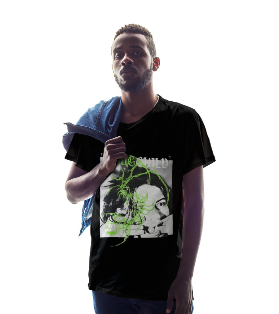 Drugchild Green Cyber Sigilism High Contrast No Depth Just Death And Decay T-Shirt