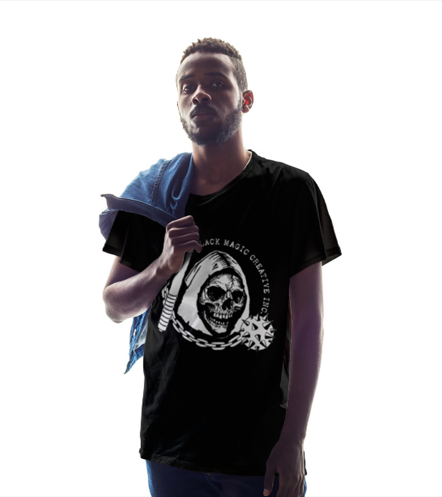 Black Magic Creative Inc Skull And Chain T-Shirt