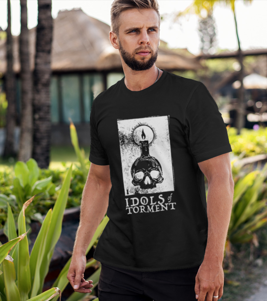 Black Magic Creative Store Idols Of Torment Skull Candle T-Shirt