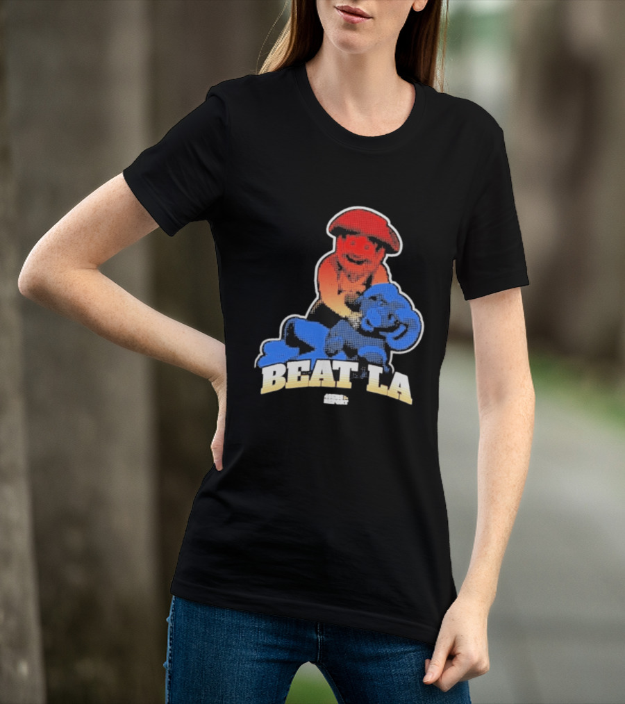San Francisco 49ers Beat LA Rams Retro Style Football Rivalry T-Shirt