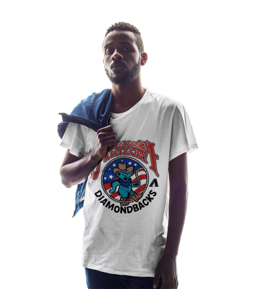 Arizona Diamondbacks Grateful Dead Americana Cowboy Bear T-Shirt