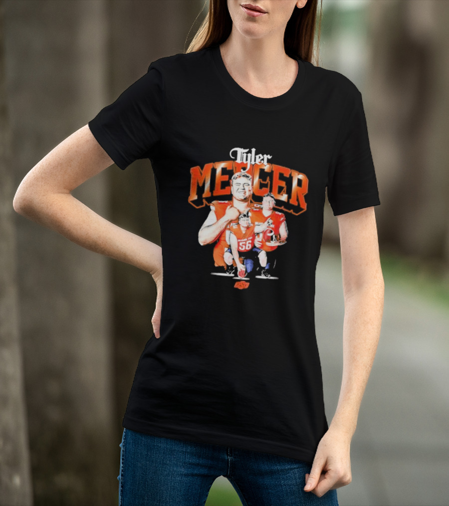 Tyler Mercer Oklahoma State Football Player Number 56 T-Shirt