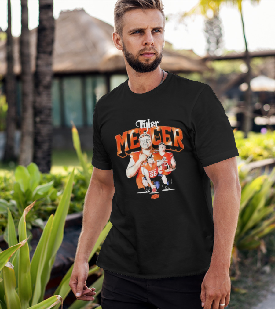 Tyler Mercer Oklahoma State Football Player Number 56 T-Shirt