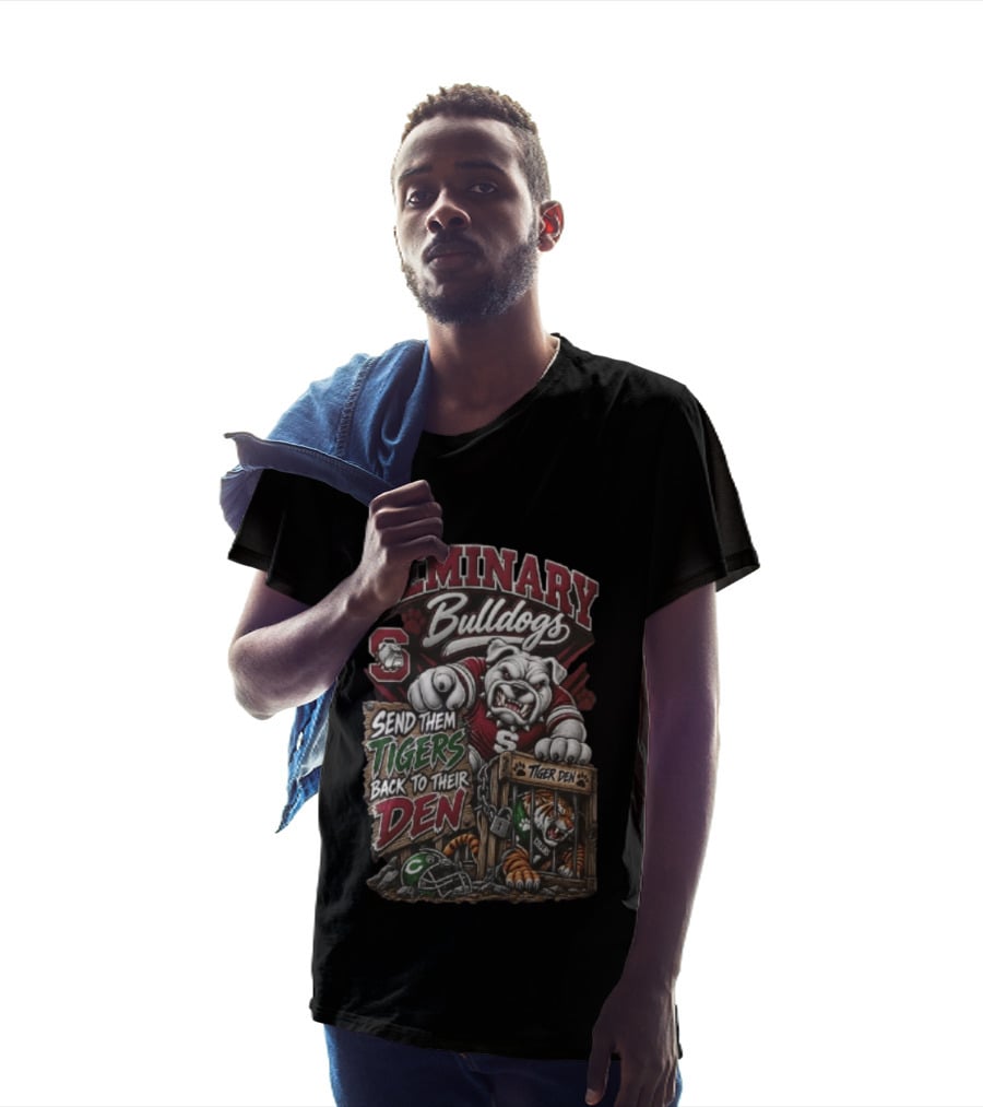 Seminary Bulldogs Send Them Tigers Back To Their Den Tiger Den T-Shirt