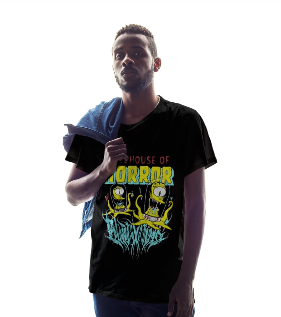 Treehouse Of Horror Kang Kodos Aliens Tentacles Distressed Cartoon T-Shirt