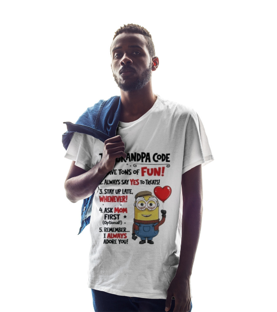 The Grandpa Code Minion Fun Rules Grandfather T-Shirt
