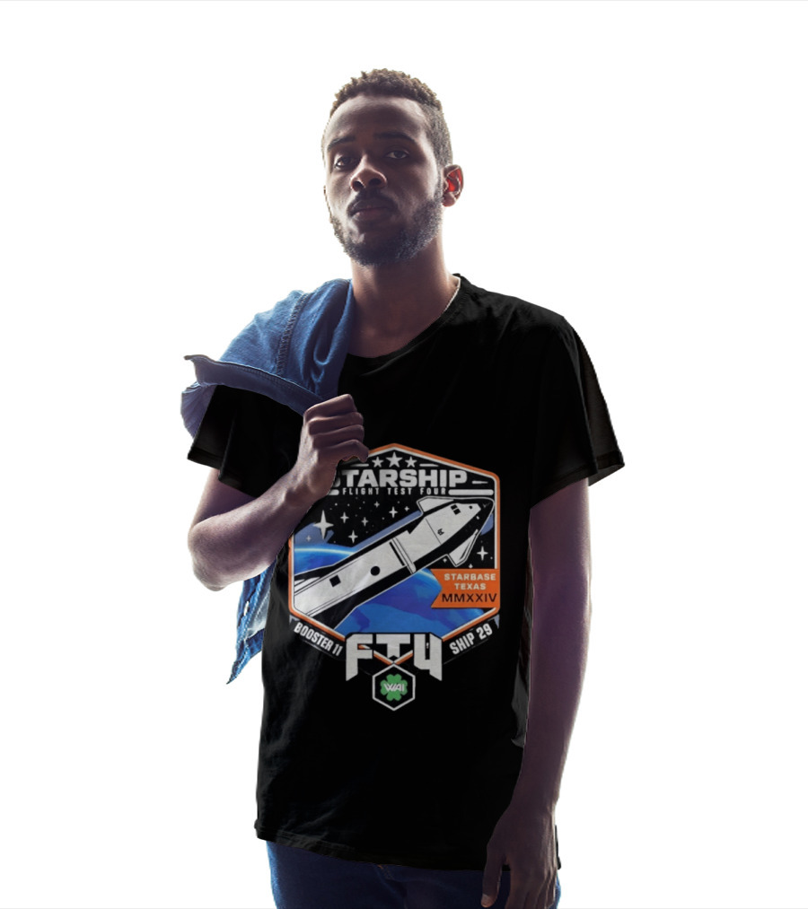 Starship Flight Test Four Starbase Texas MMXXIV Booster 11 Ship 29 F4T WAI T-Shirt