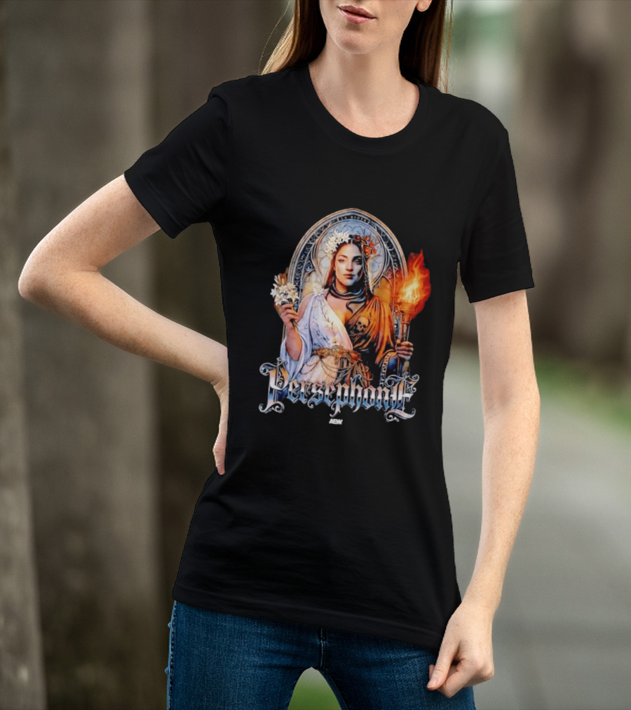 La Diosa Persephone Mythology AEW Wrestling Flame And Flowers T-Shirt