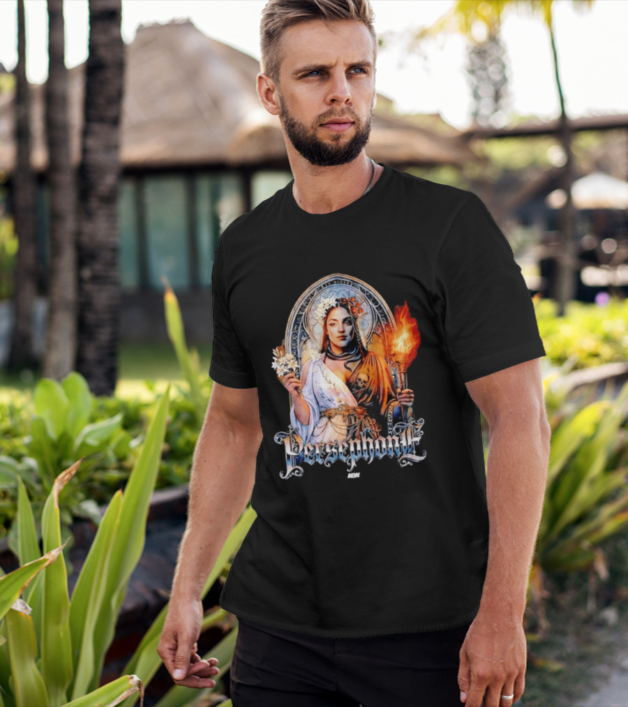 La Diosa Persephone Mythology AEW Wrestling Flame And Flowers T-Shirt