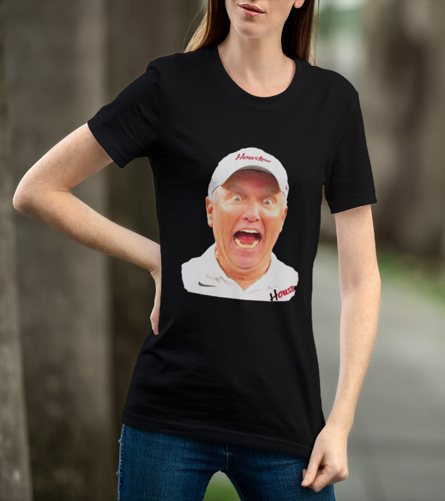 Dana Holgorsen Houston Cougars Coach Excited Expression College Football T-Shirt