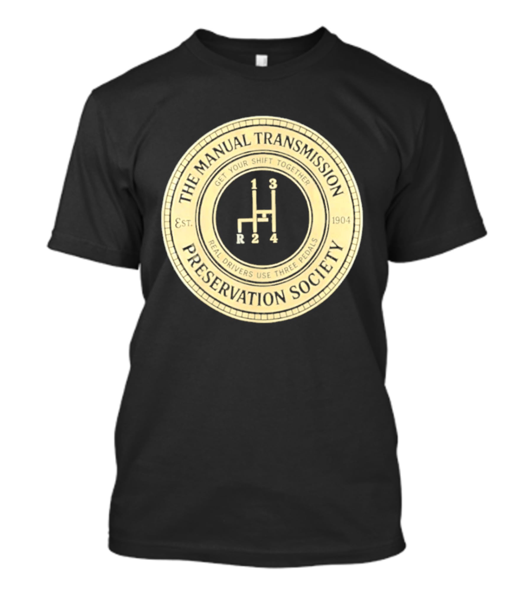 The Manual Transmission Est 1904 Preservation Society Vintage Gear Shift T-Shirt