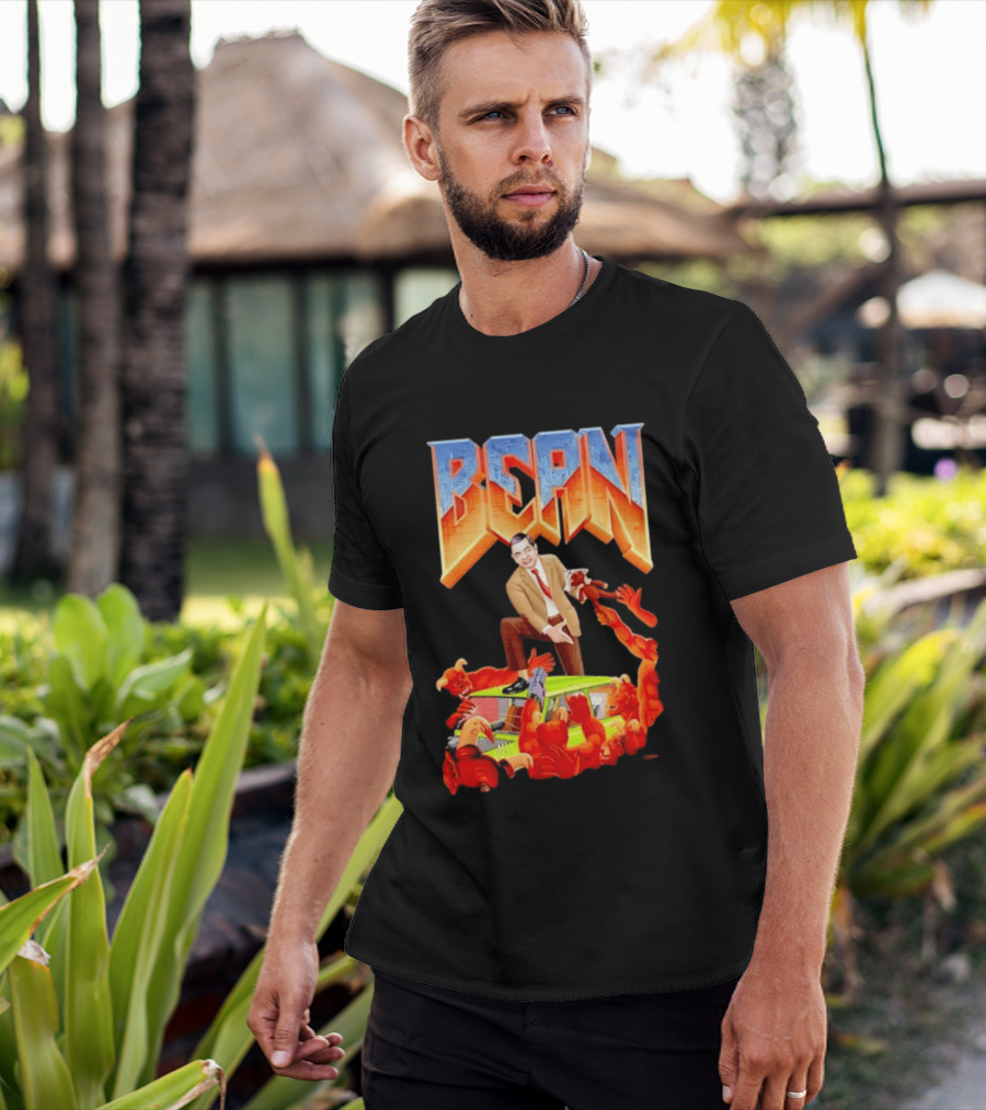 Mr Bean Doom Crossover With Rowan Atkinson Video Game T-Shirt