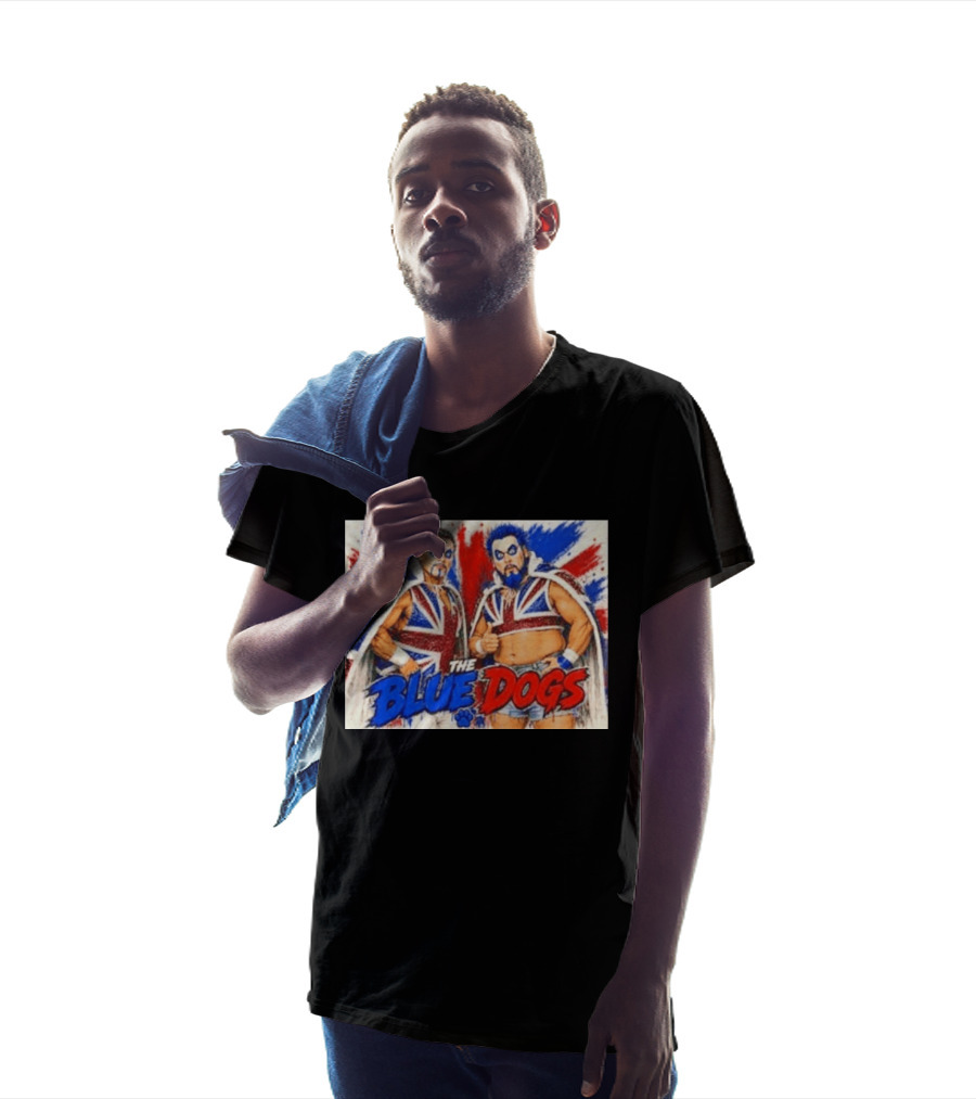 Dynamite Kid The Blue Dogs British Wrestling Union Jack Explosion T-Shirt