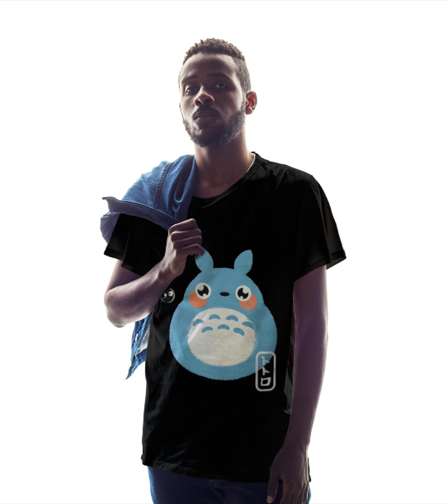Totoro My Neighbor Totoro Blue Totoro With Soot Sprites T-Shirt