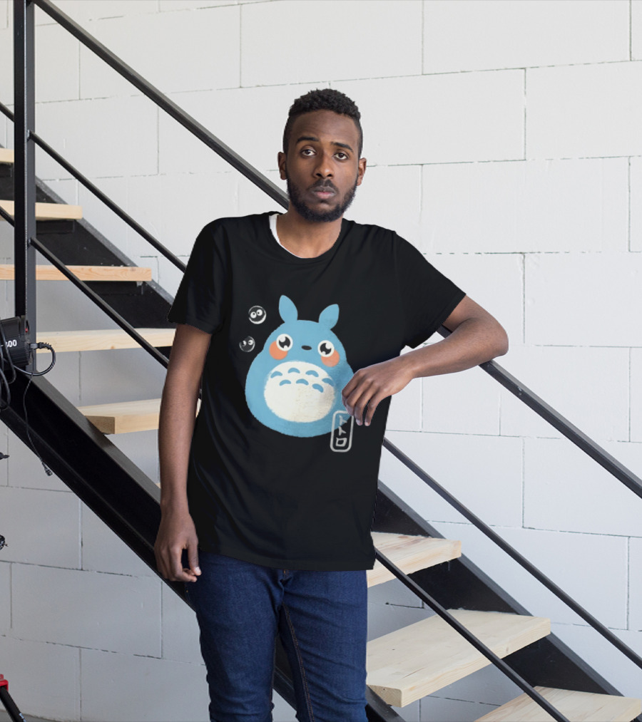 Totoro My Neighbor Totoro Blue Totoro With Soot Sprites T-Shirt