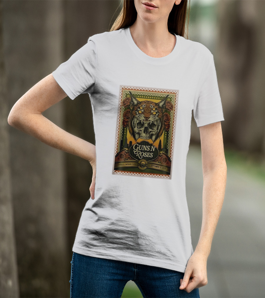 Guns N' Roses San Diego Snapdragon Stadium September 02 2026 Concert Skull And Jaguarr T-Shirt