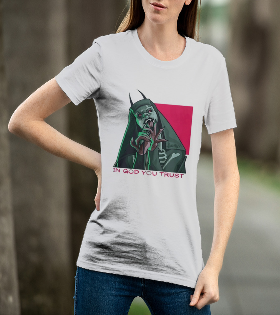 In God You Trust Demon Vocalist Metal Horror T-Shirt