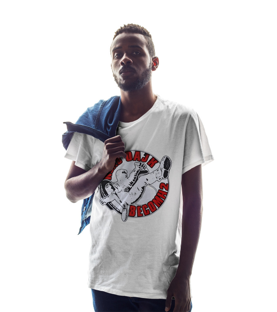 Nead Oajk Becomh2 Fighter Kick Circle T-Shirt