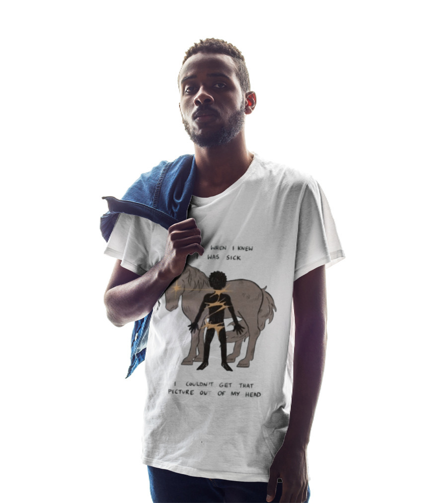 That's When I Knew I Was Sick I Couldn't Get That Picture Out Of My Head Horse And Figure With Lightning Strikes T-Shirt