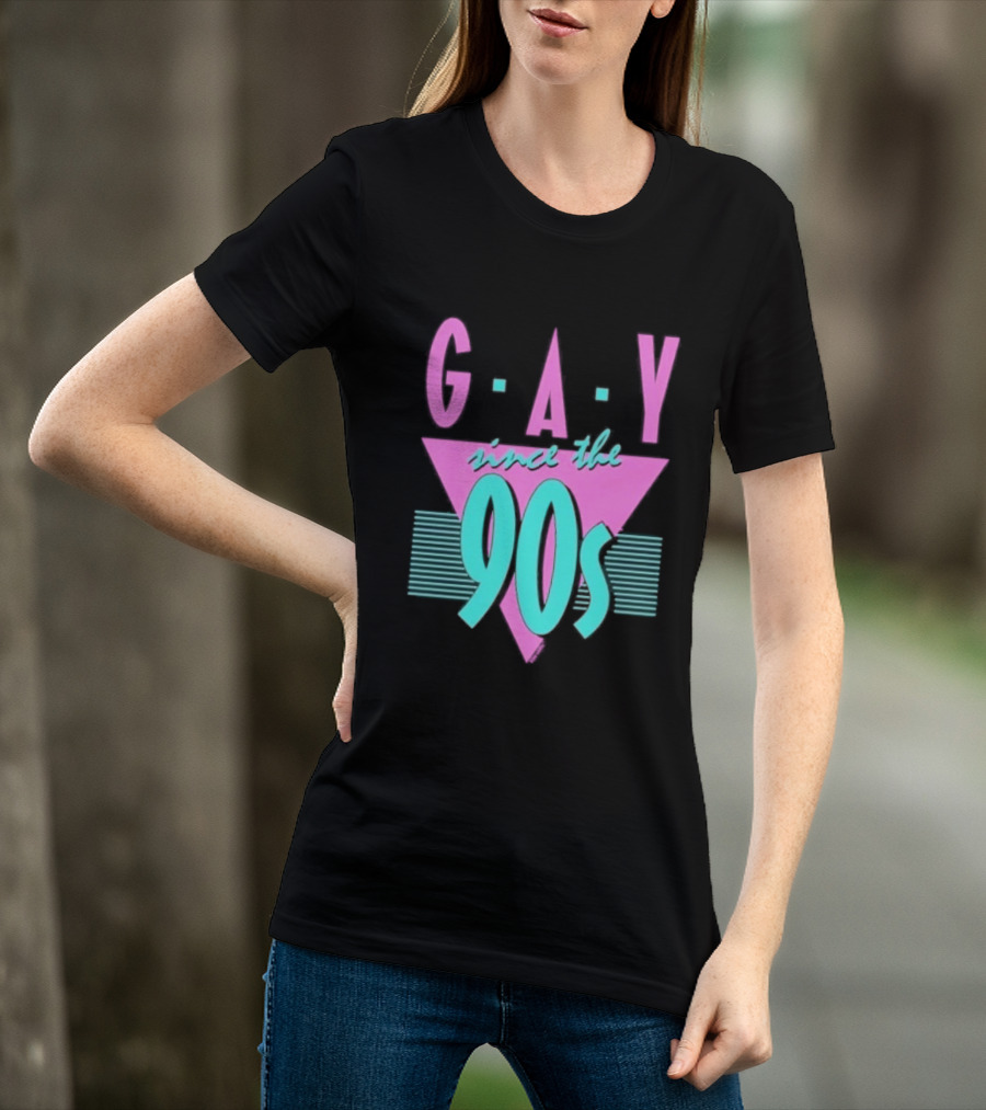 GAY Since The 90s Pink Triangle Retro Pride T-Shirt