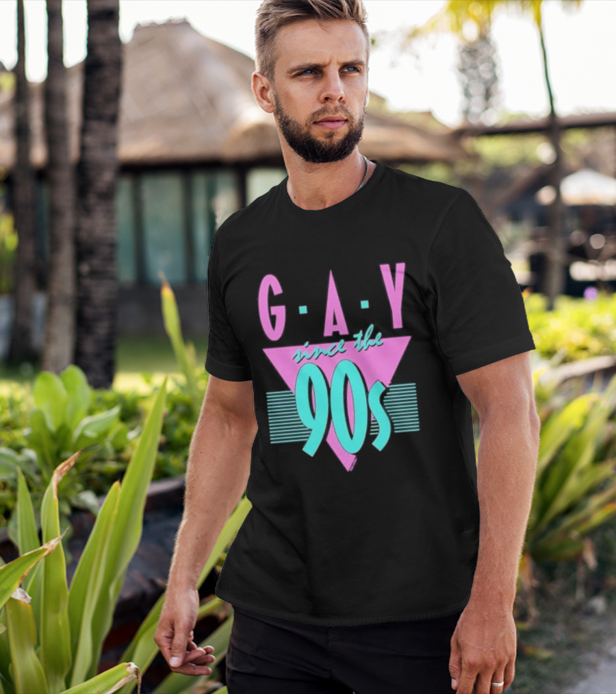 GAY Since The 90s Pink Triangle Retro Pride T-Shirt