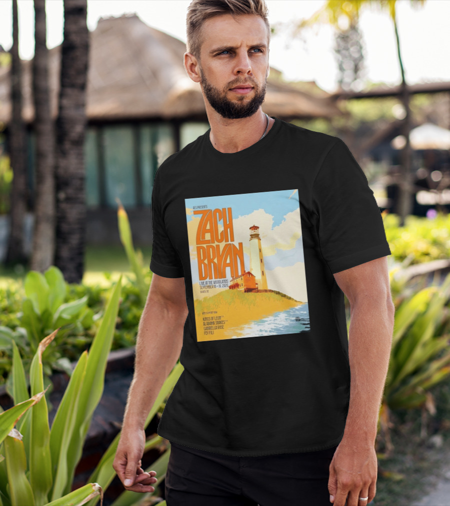 Zach Bryan Live At The Woodlands September 18 19 2026 Dover DE Kings Of Leon Alabama Shakes Gabriella Rose Feyi Fuli Concert T-Shirt