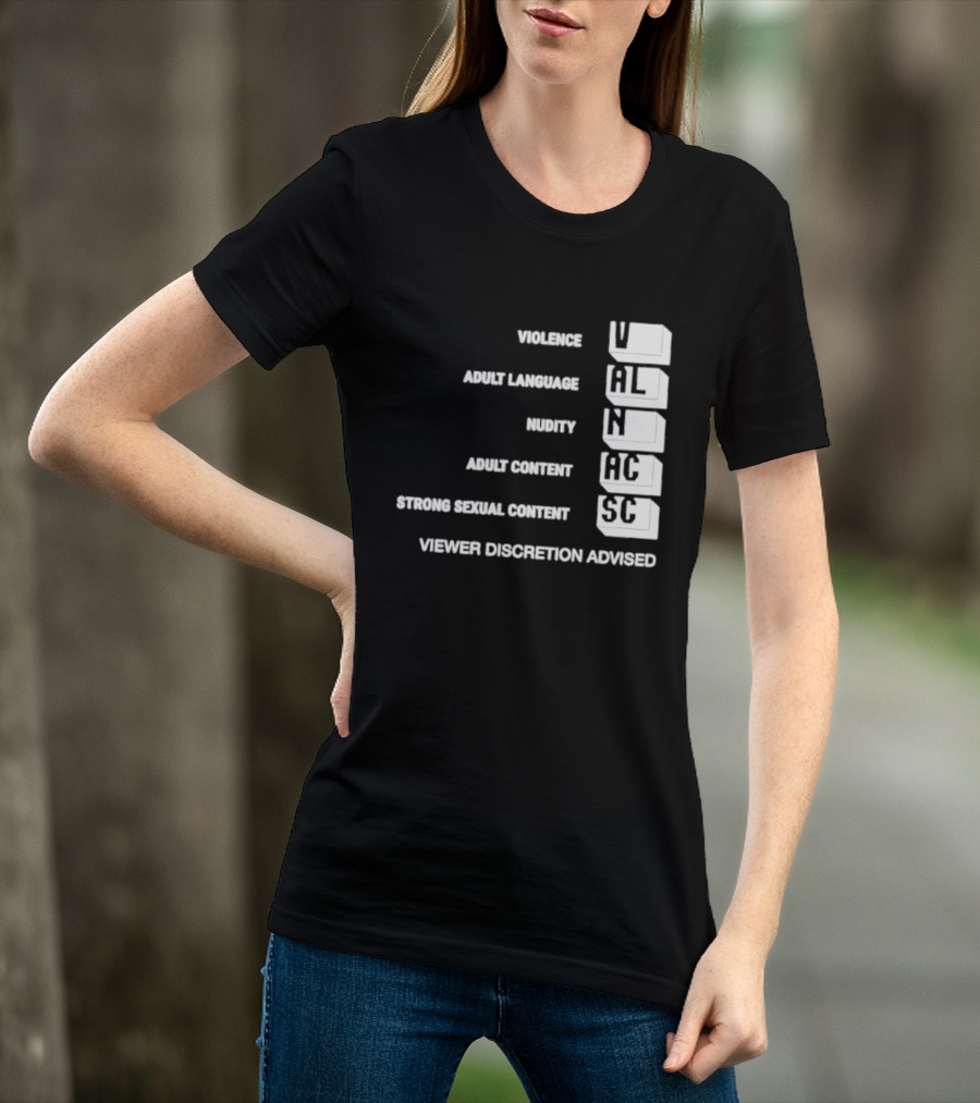 Viewer Discretion Advised Violence Adult Language Nudity Sexual Content T-Shirt