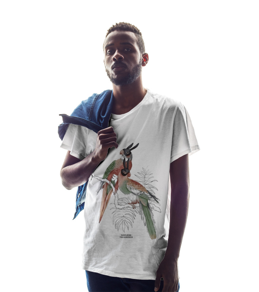 Gemini Useless Treasures Parrots With Palm Leaves T-Shirt
