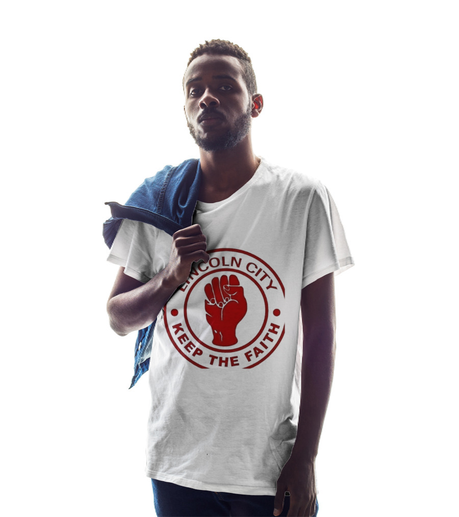 Lincoln City Keep The Faith Imps Football Club Fist T-Shirt