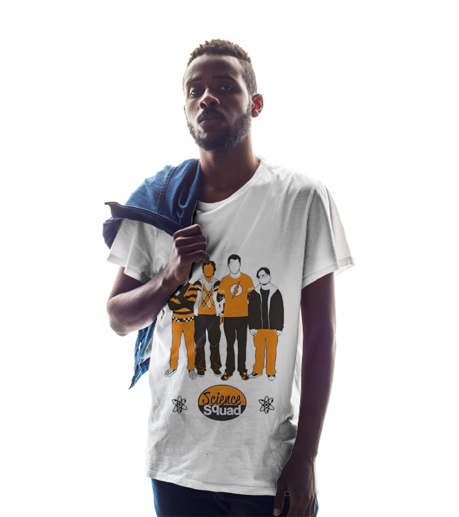 Science Squad The Big Bang Theory Cast Sheldon Cooper Lightning Bolt T-Shirt